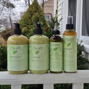 le shampoing doux et le balsamo nettoient et nourrissent